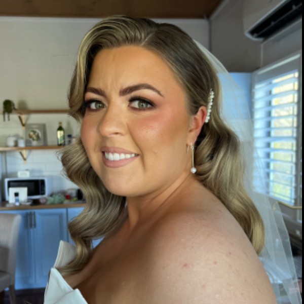 Bridal Glam Waves for Brittany