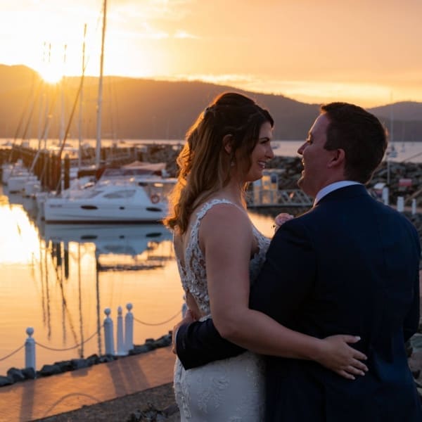 Alana & Ben, Whitsundays Sunset, Whitsundays Wedding Videography