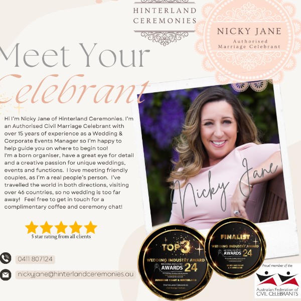 Meet Nicky Jane - Celebrant - Hinterland Ceremonies