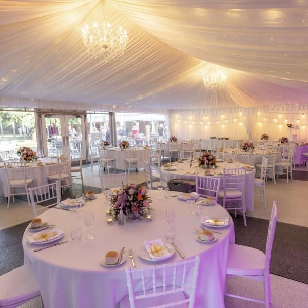 Silk linings and chandeliers for that elegant touch