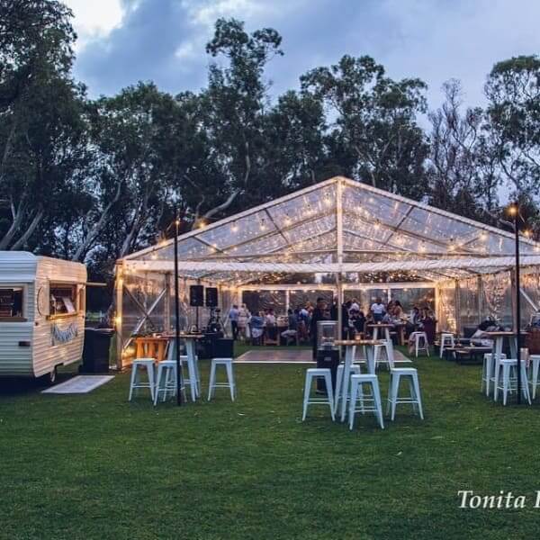 Clear marquee wedding