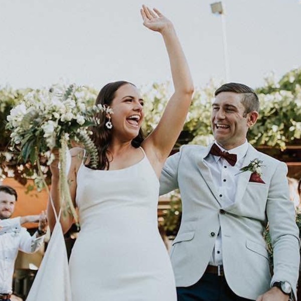 Mads and Jayden married at Trentham Estate Winery, NSW - Photo by Essie and Elsie