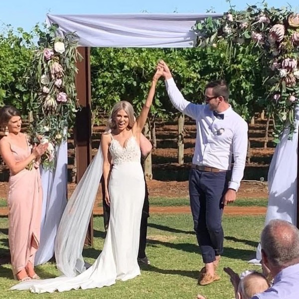 Ella and Arlen married at Willow and Ivie Nichols Point VIC