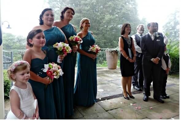 A beautiful moment when our bride arrives