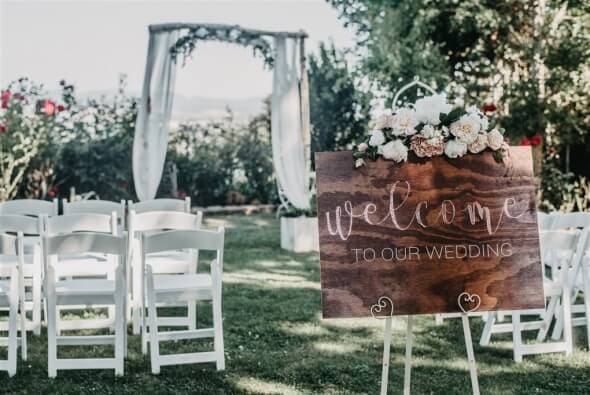 Ceremony setup at Elmswood Estate