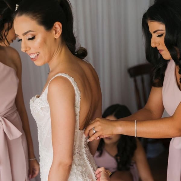 Bridesmaids sharing a special moment