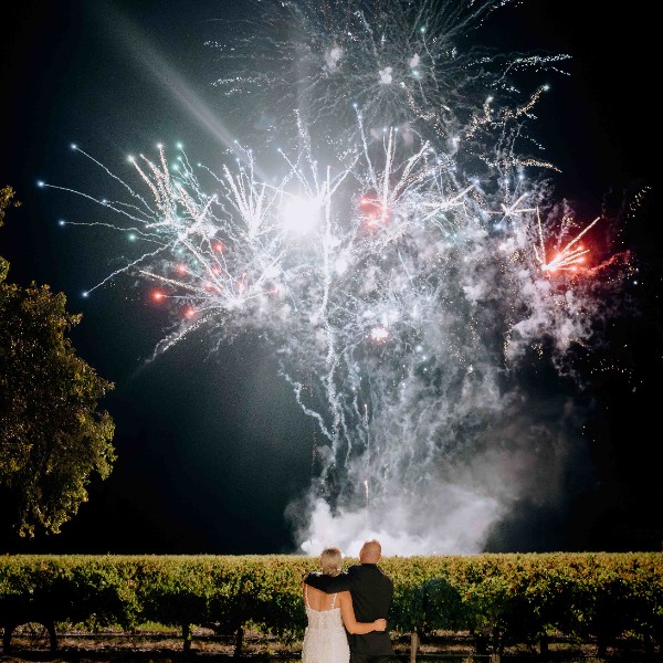 fireworks over the vines