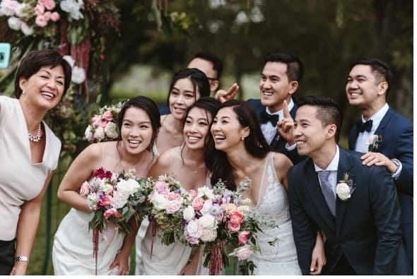 Andy & Terrenz were married in Gledswood Winery with the happiest bridal party!