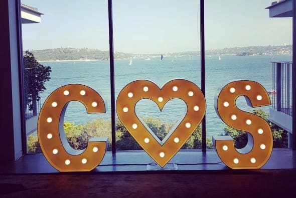 Light up Initials with Love Heart