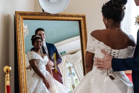 Gold Frame Mirror Booth