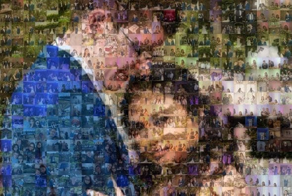 Wedding Photo Mosaic Wall