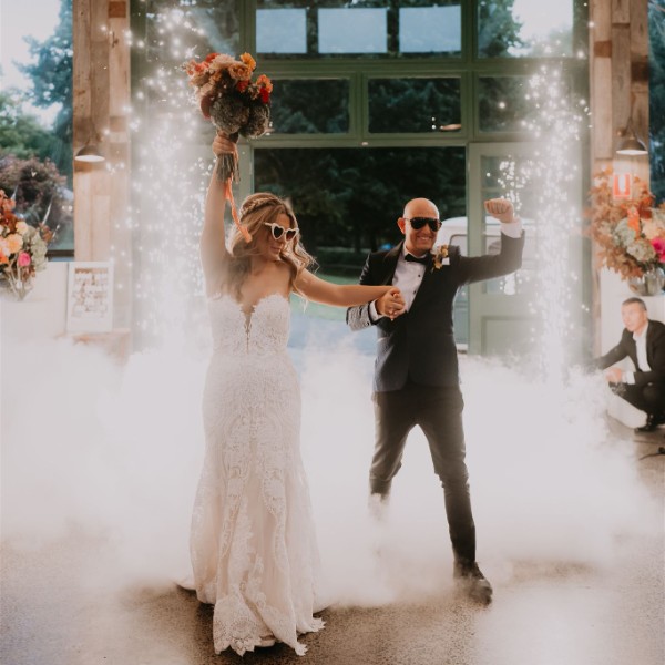 Couple Entry with Sparklers & Dry Ice