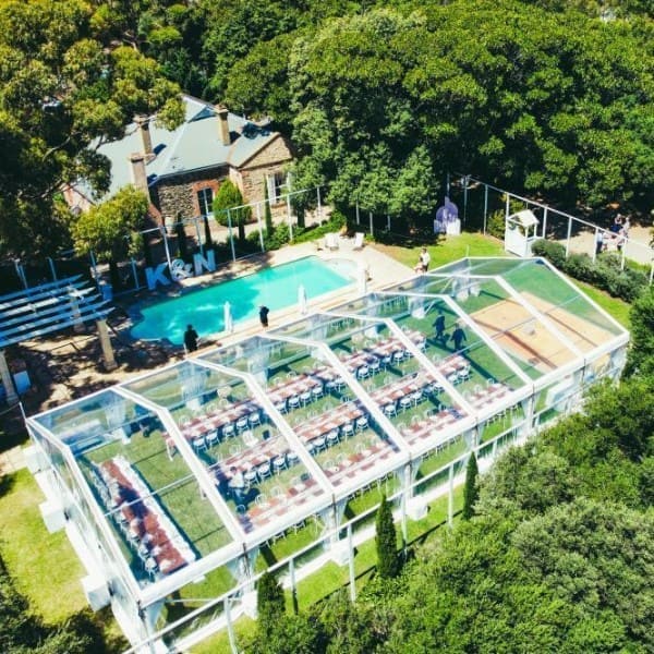 Clear pavilion at Waverley Estate