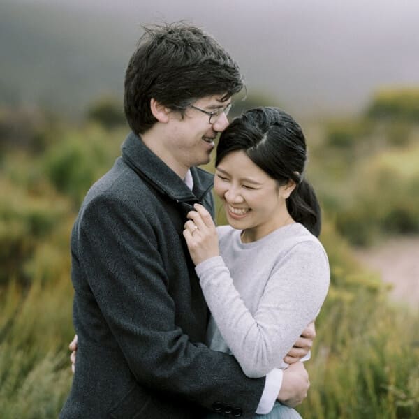 Couple laughing together