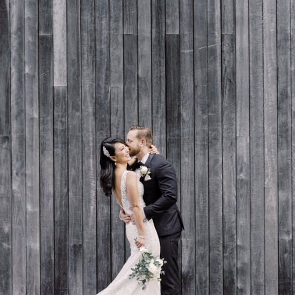 Bride and groom at Sergeants Mess