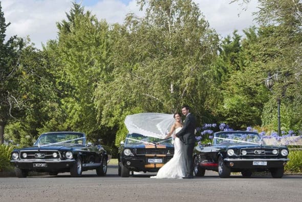 Mustangs in Black GT Convertible Mustangs at Witchmount Winery. Photo by Alex Pavlou Photography.