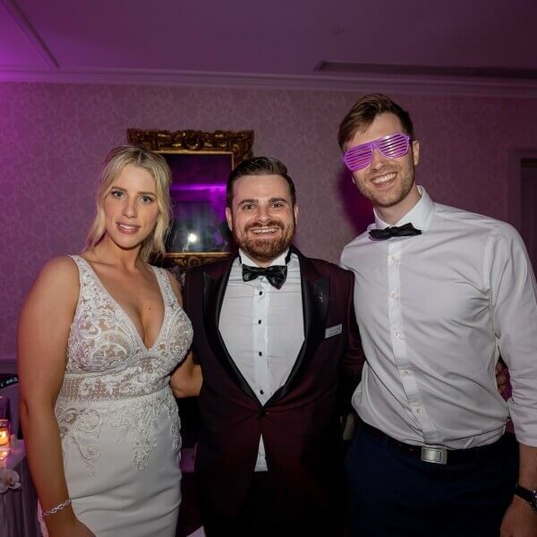 Nathan Cassar, Master of Ceremonies with Tanya & Callum at Dunbar House