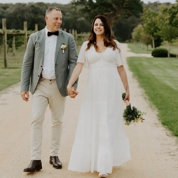 Bride Natalie with Groom Leigh