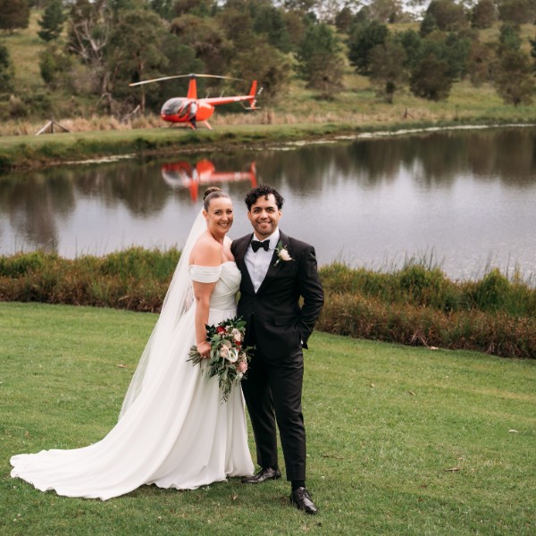 Helicopter Arrival by the Lake