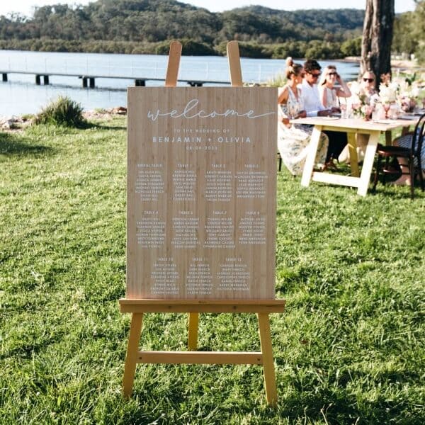 A1 Size Bamboo Printed Seating Chart
