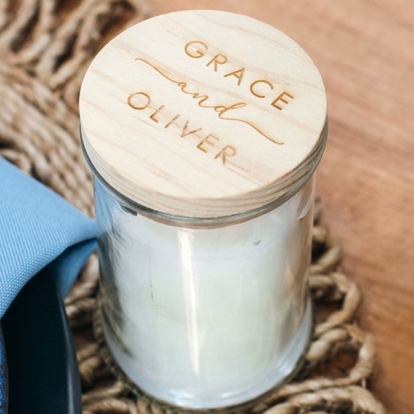 Engraved Candle Favour