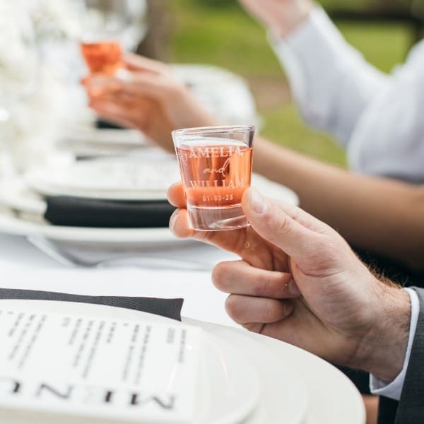 Engraved Classic Wedding 50ml Shot Glasses
