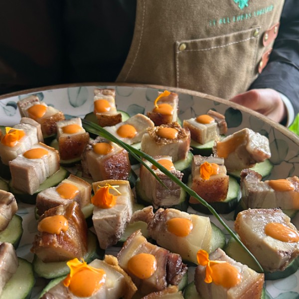 Roaming canapÃ©s are always a hit!