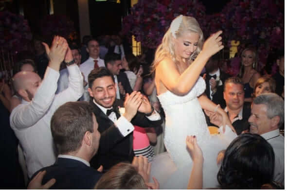 Greek Tsifteteli (belly dance) time celebrating joy and happiness for our bride.