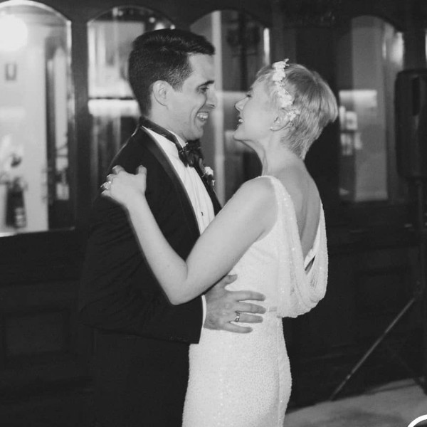 couple smiling during first dance