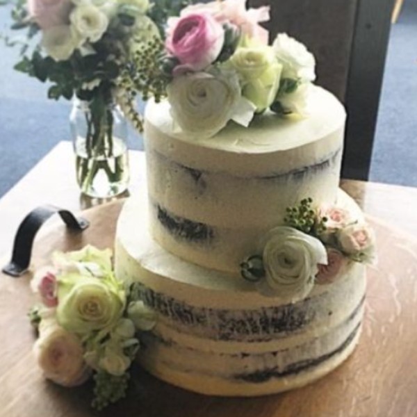 Dark Chocolate Semi-Naked Wedding Cake