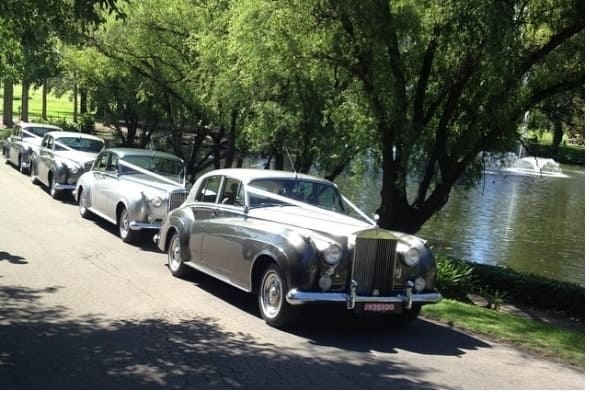 Awaiting the bride & groom our Rolls Royce Silver Clouds & Bentley S Models  at Windsor