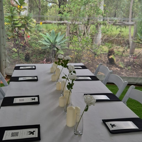 Formal dining set up