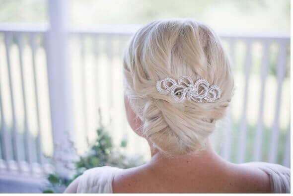 Side chignon hairstyle, Byron Bride