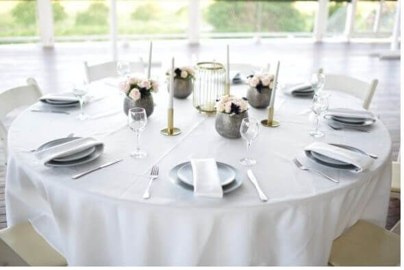 Reception table set up