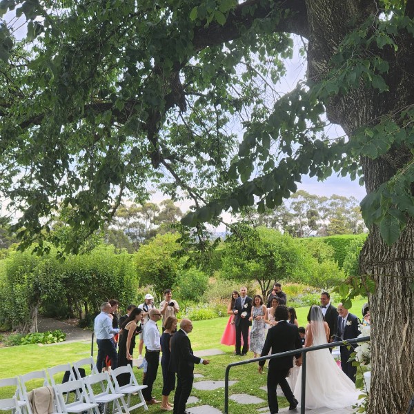 Wedding Ceremony, The Recessional performing Signed, Sealed, Delivered. Carrick Hill: SMM DUO (vocalist & guitarist)