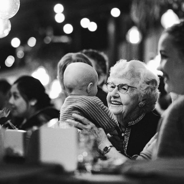 I will find your grandma if she's playing with a baby.