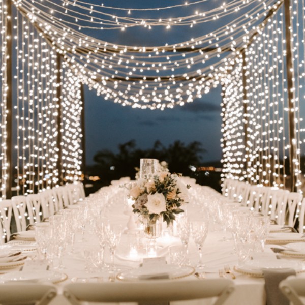 Wedding under lights