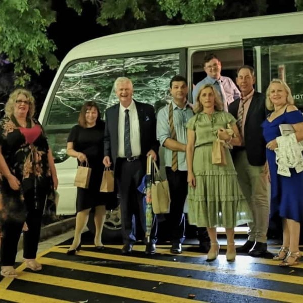 Guests returning home with Stay Safe Transfers at the end of the night