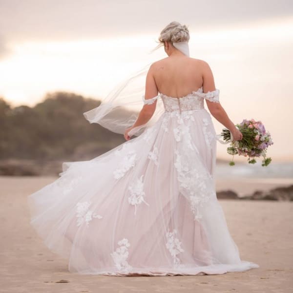 Bride on Beach
