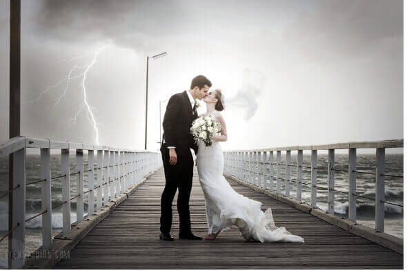Lightning wedding