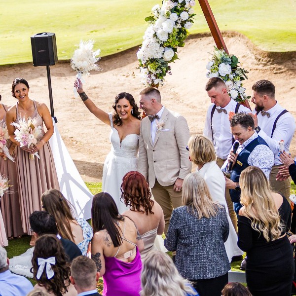 Just married at Tea Tree Gully Golf Club