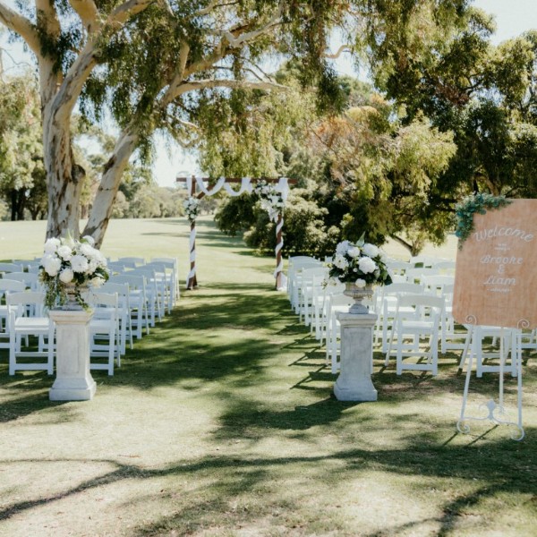 A ceremony facing the 10th at Tea Tree Gully Golf Club