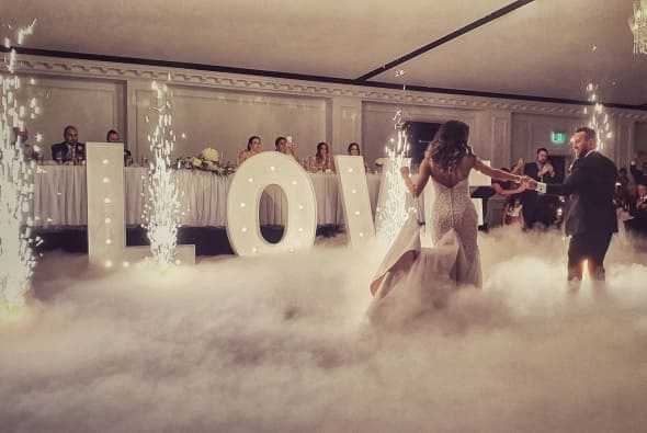 That DJ with LOVE Letters and DryIce, Pyro