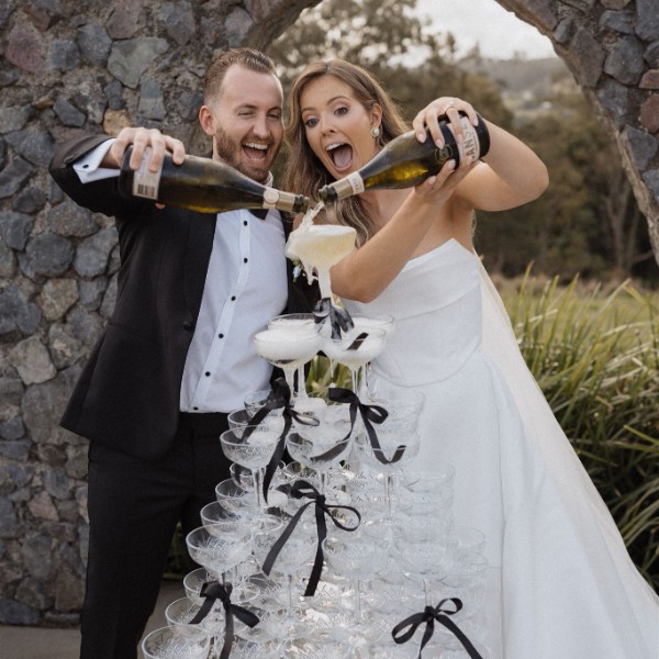 Brit & Cody - Champagne Tower