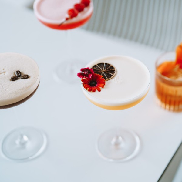 Passionata, Macadamia Espresso, Clover Club & Old Fashioned