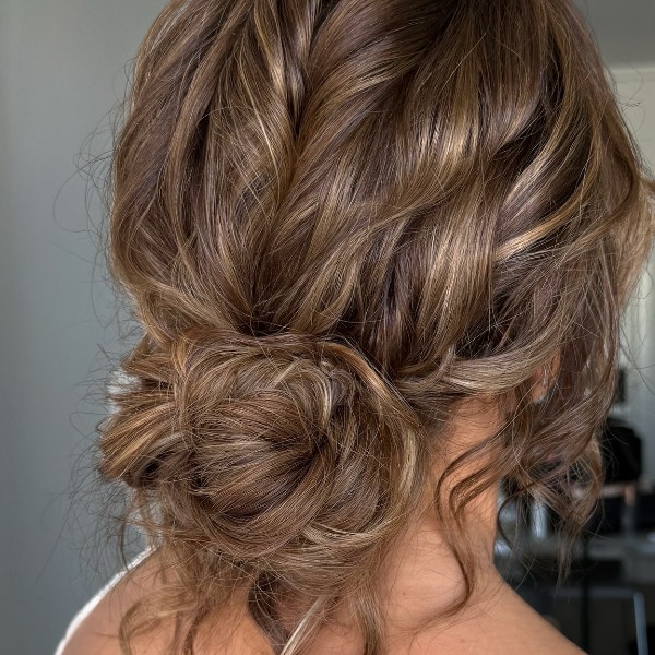 Textured boho bun