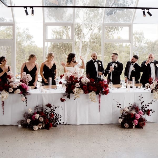 The Bridal table in Wild Water restaurant