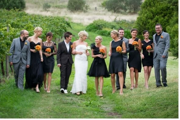 Kate and Amanda and Bridal party