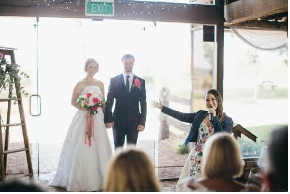 Announcing a couple in to their reception