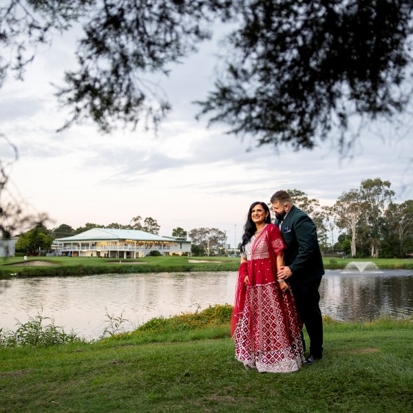 Overlooking the lake and clubhouse